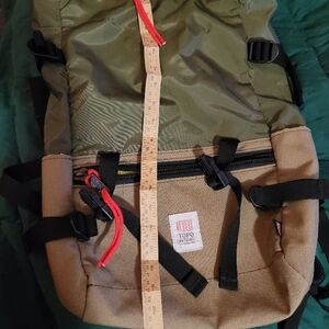 Topo Designs Men's Green and Tan Backpack